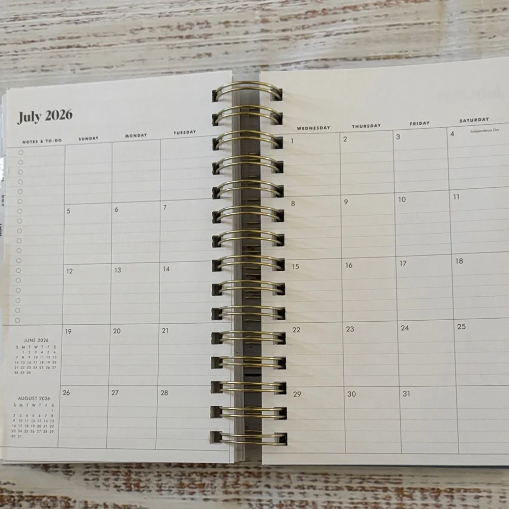 Floral Planning Calendar with Spiral Binding